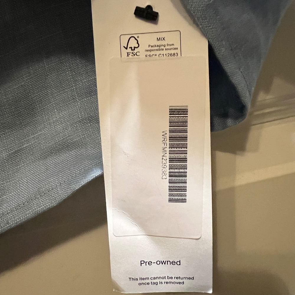 Reformation Kienna Linen Dress in Mineral (Light Blue), Women's XL - Picture 7 of 16